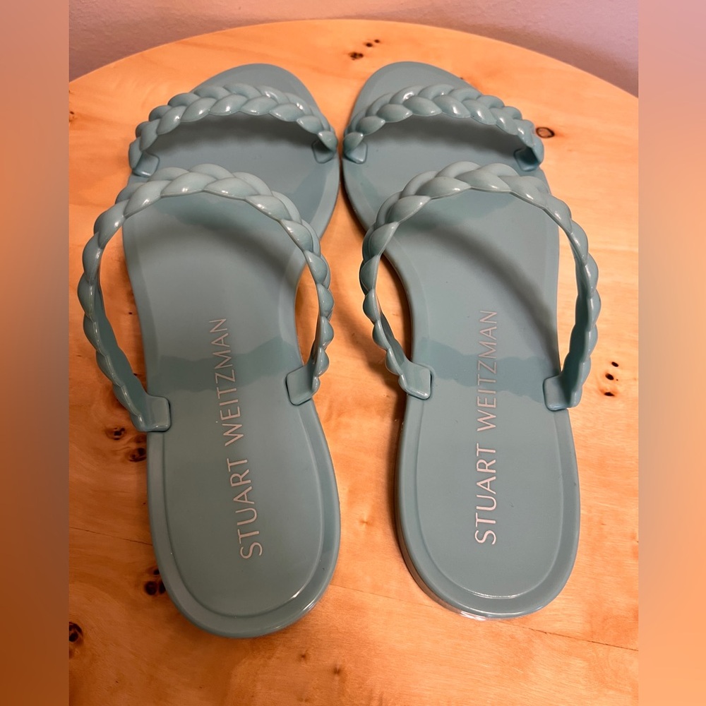 NWT Stuart Weitzman Sawyer Braided Jelly Sandals, Sz 8 - Picture 5 of 9